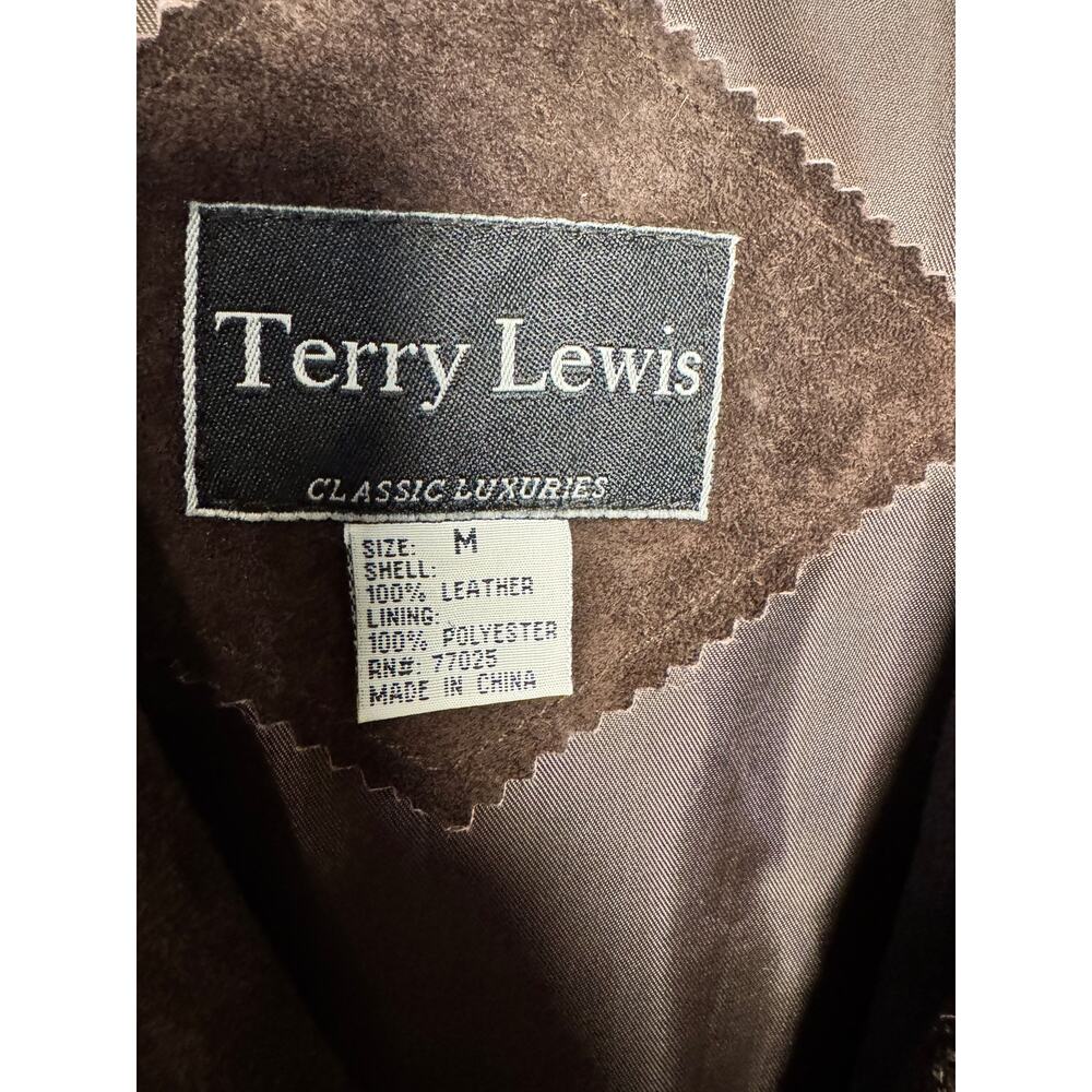 Terry Lewis Chocolate Brown Suede/Leather Size: Medium Oversized - Picture 3 of 7